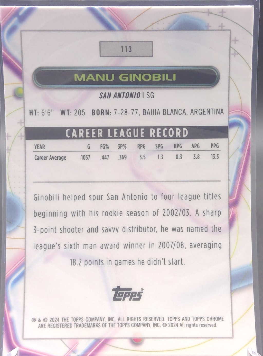Manu Ginobili #113