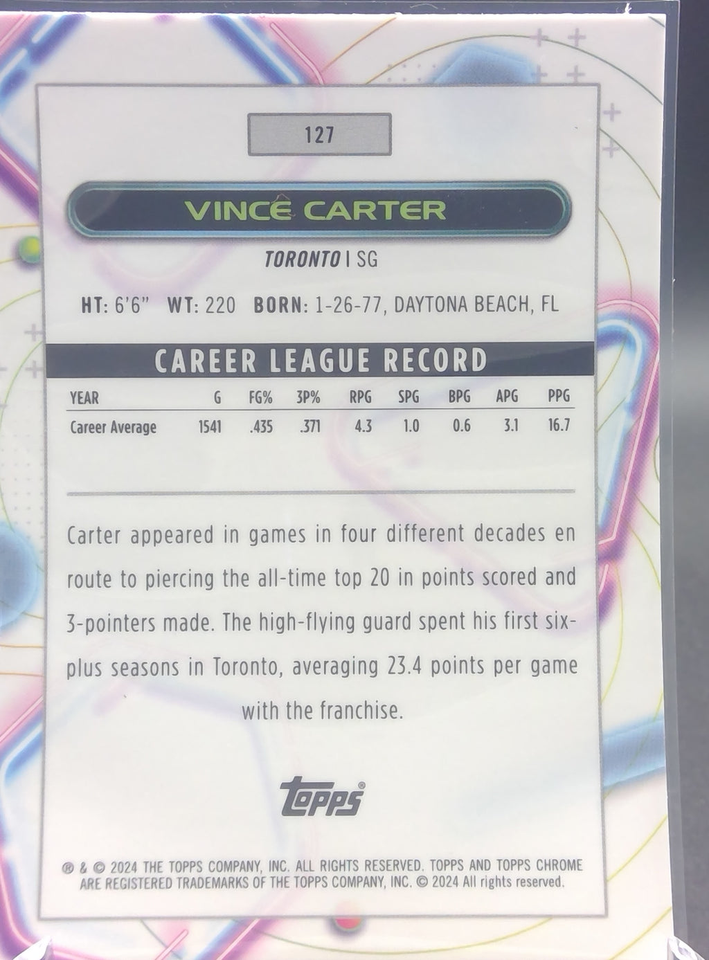 Vince Carter #127
