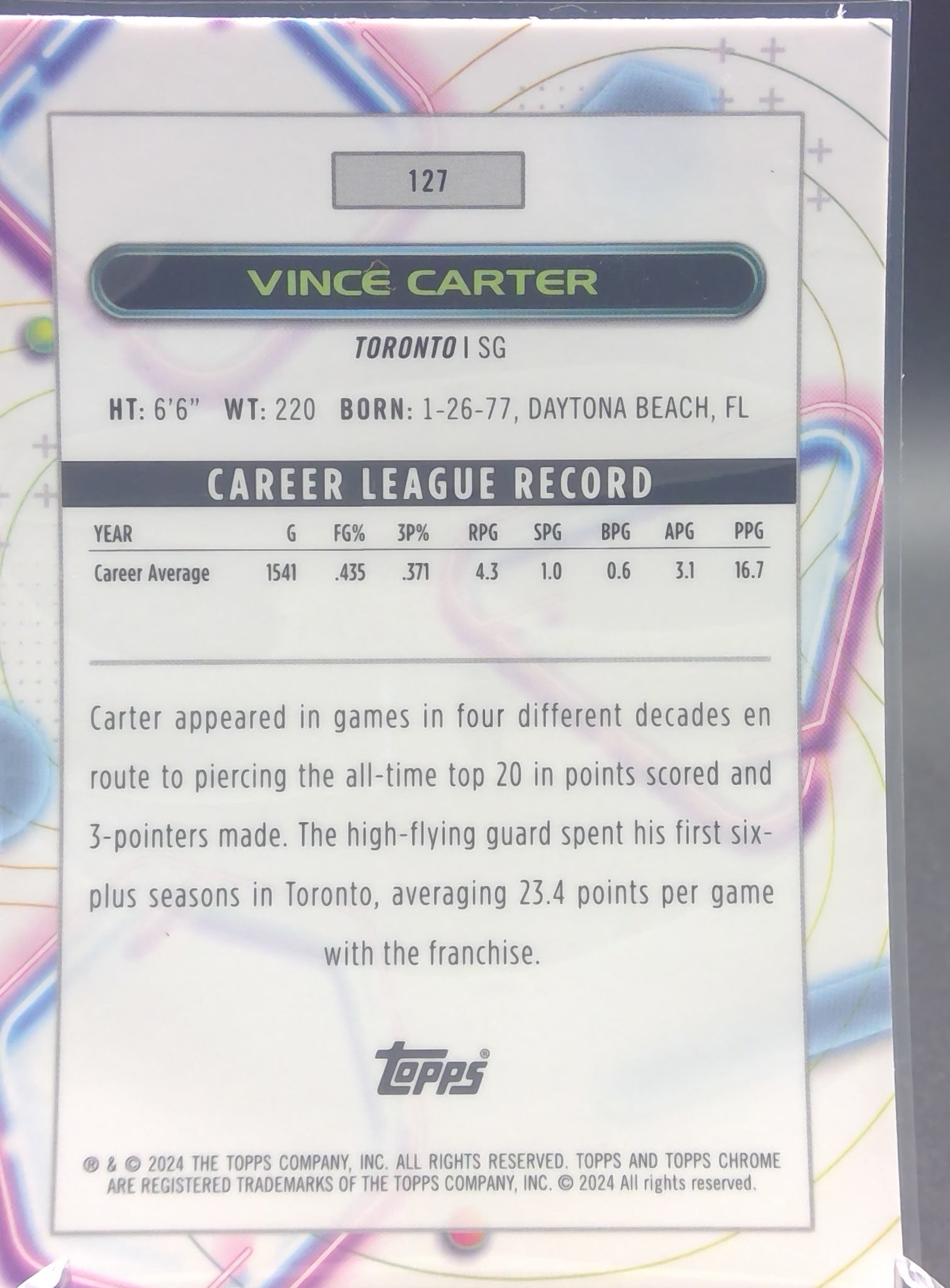Vince Carter #127