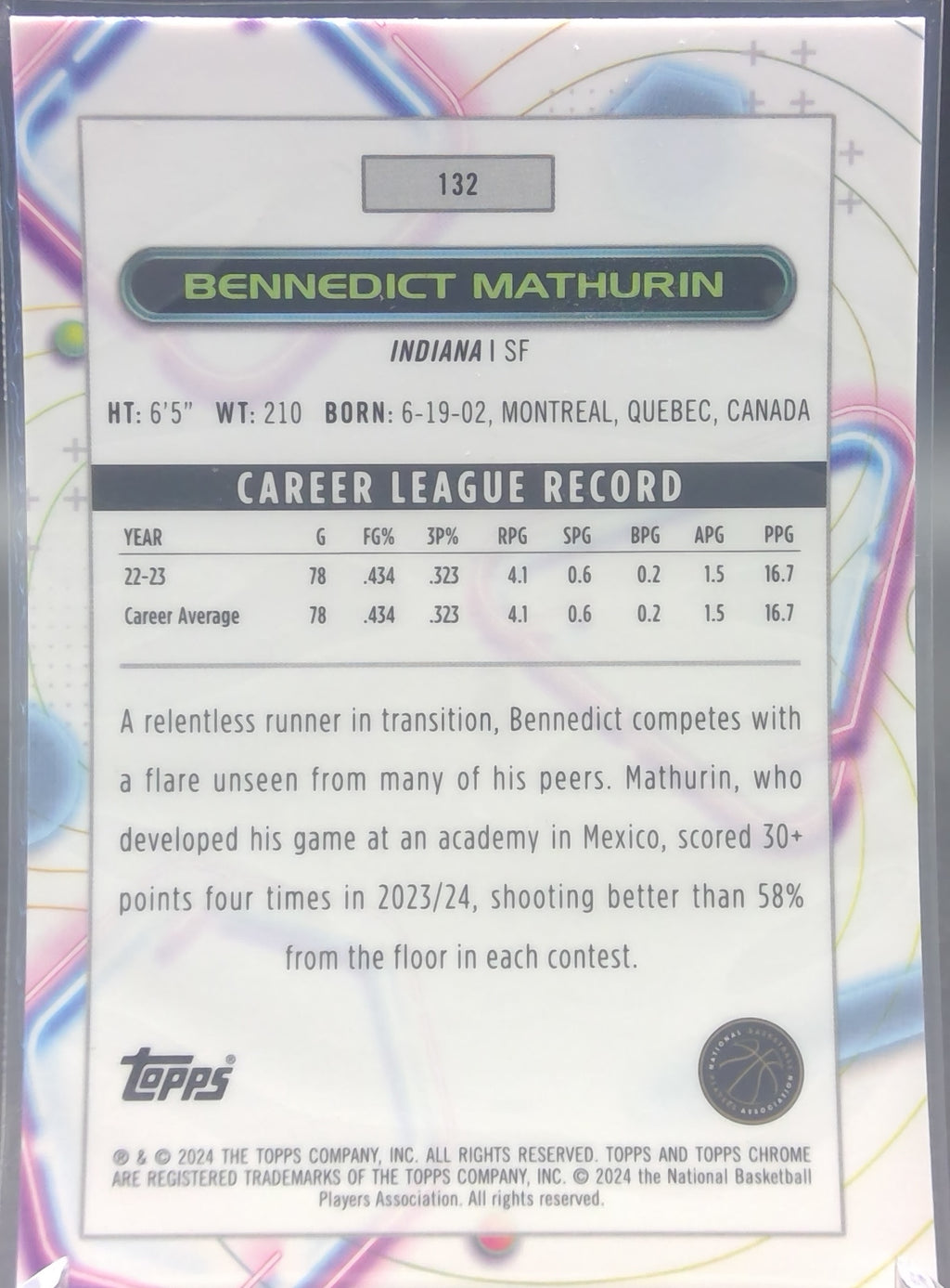 Bennedict Mathurin #132