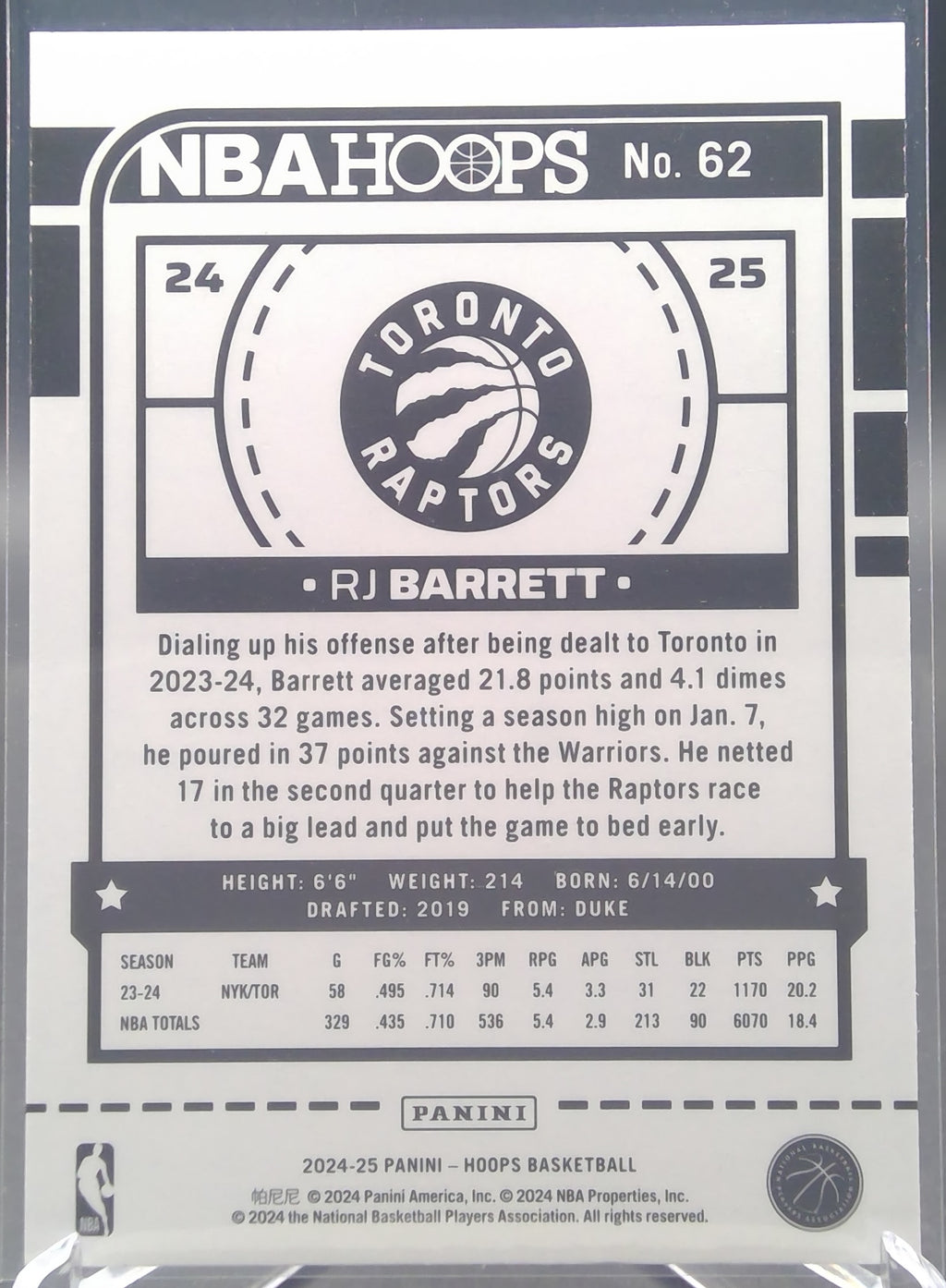 RJ Barrett #62