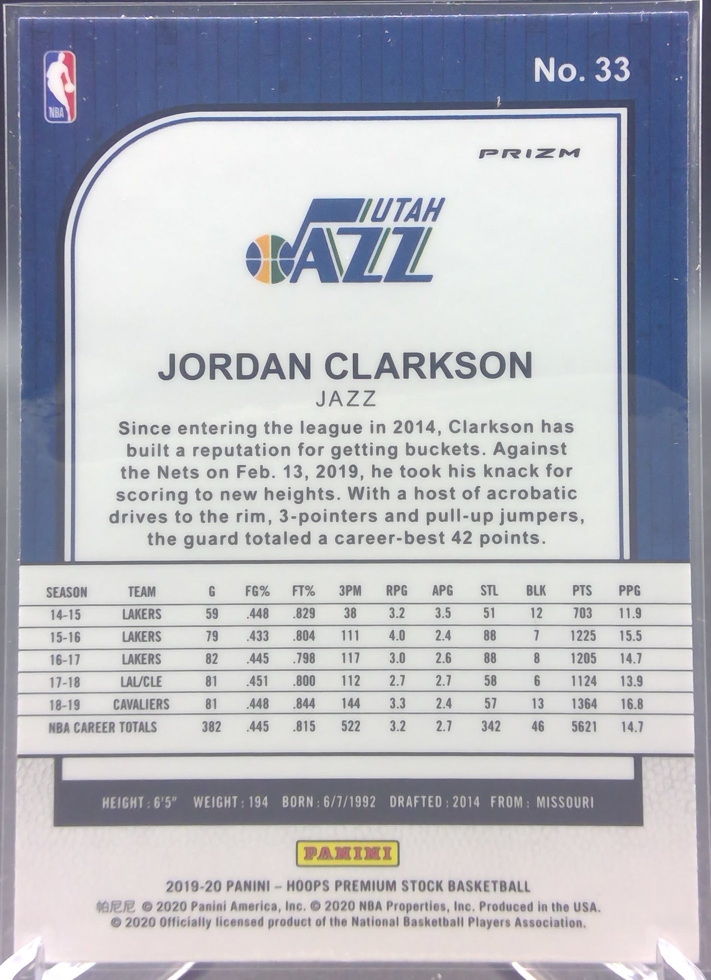 Jordan Clarkson #33
