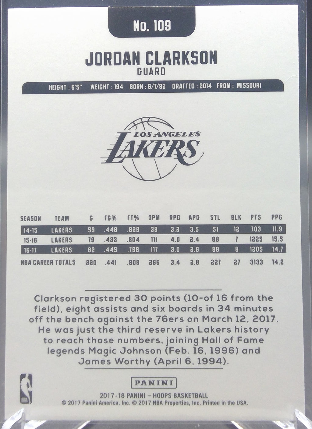 Jordan Clarkson #109