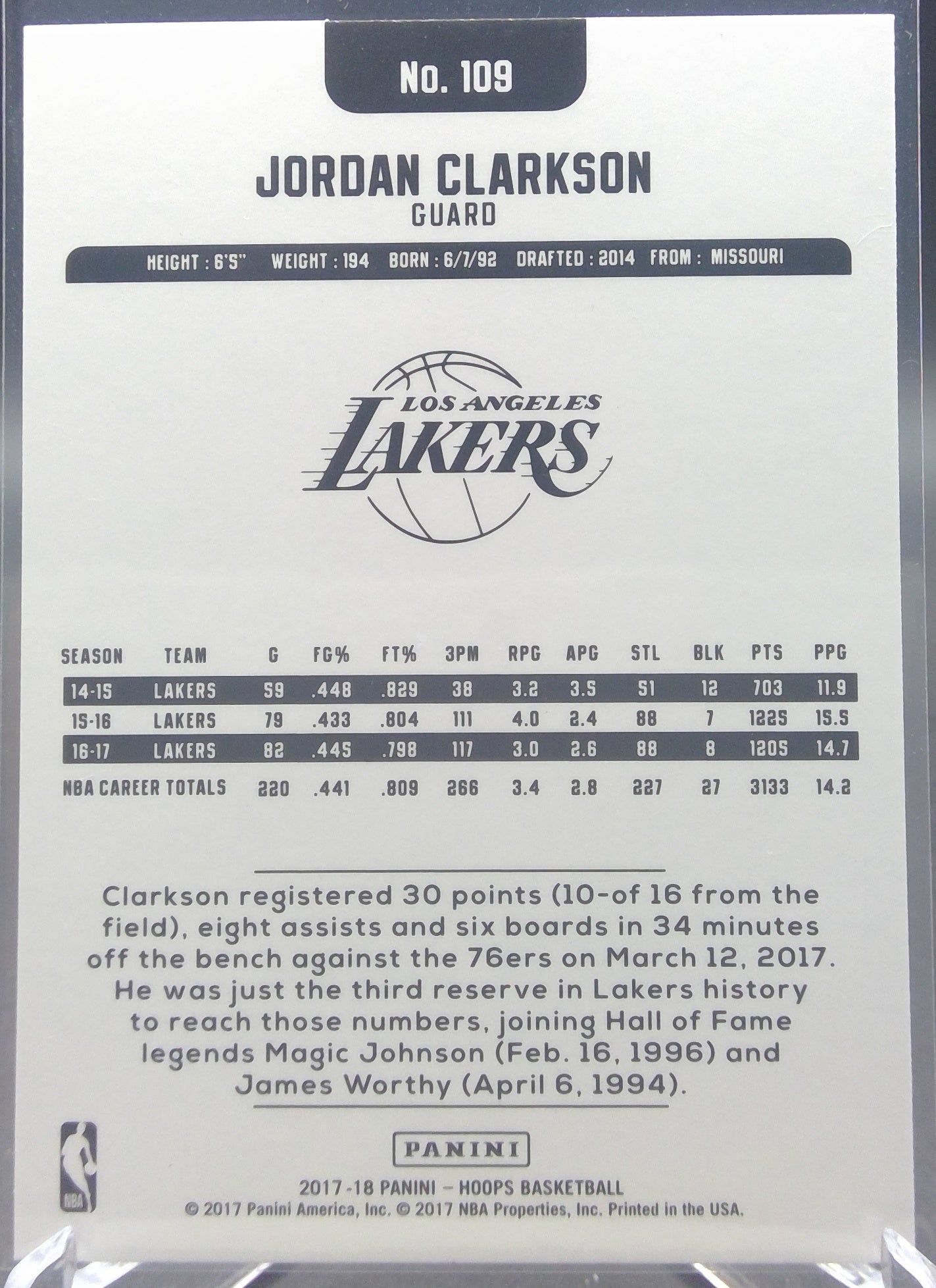 Jordan Clarkson #109