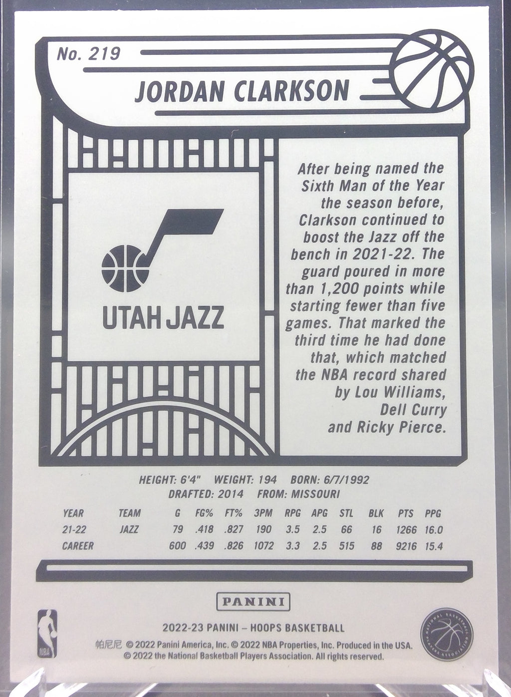 Jordan Clarkson #219
