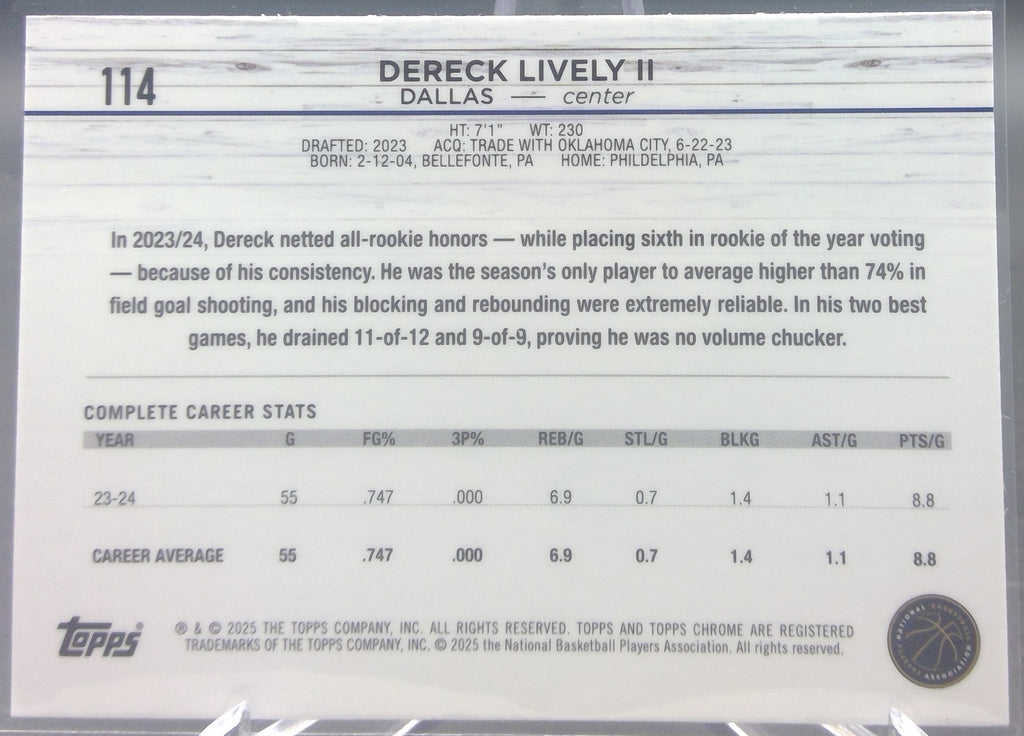 Dereck Lively II #114