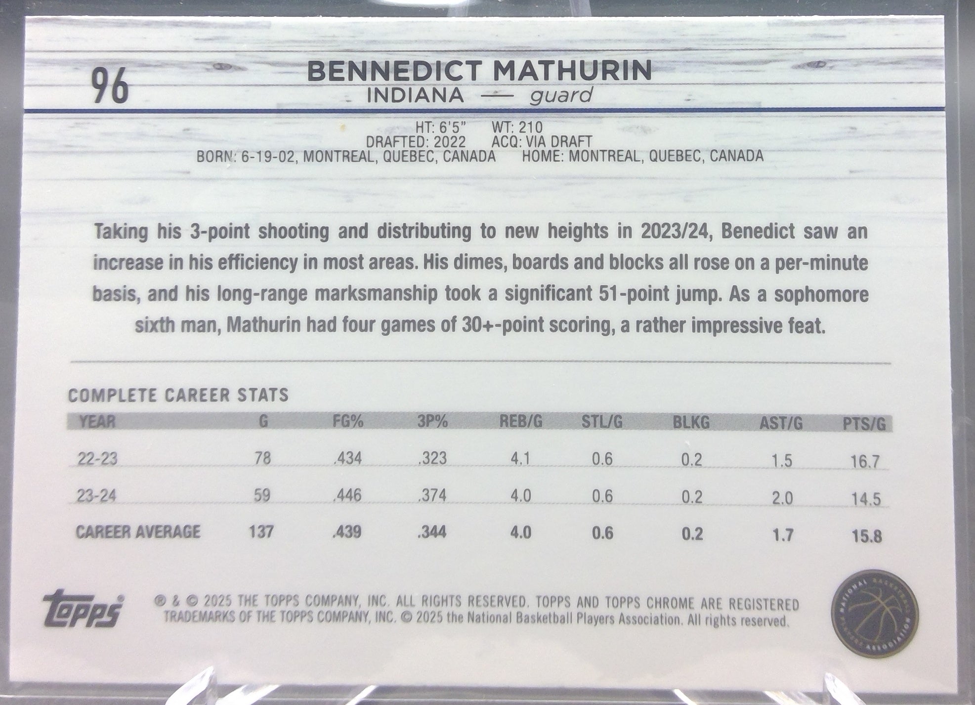 Bennedict Mathurin #96