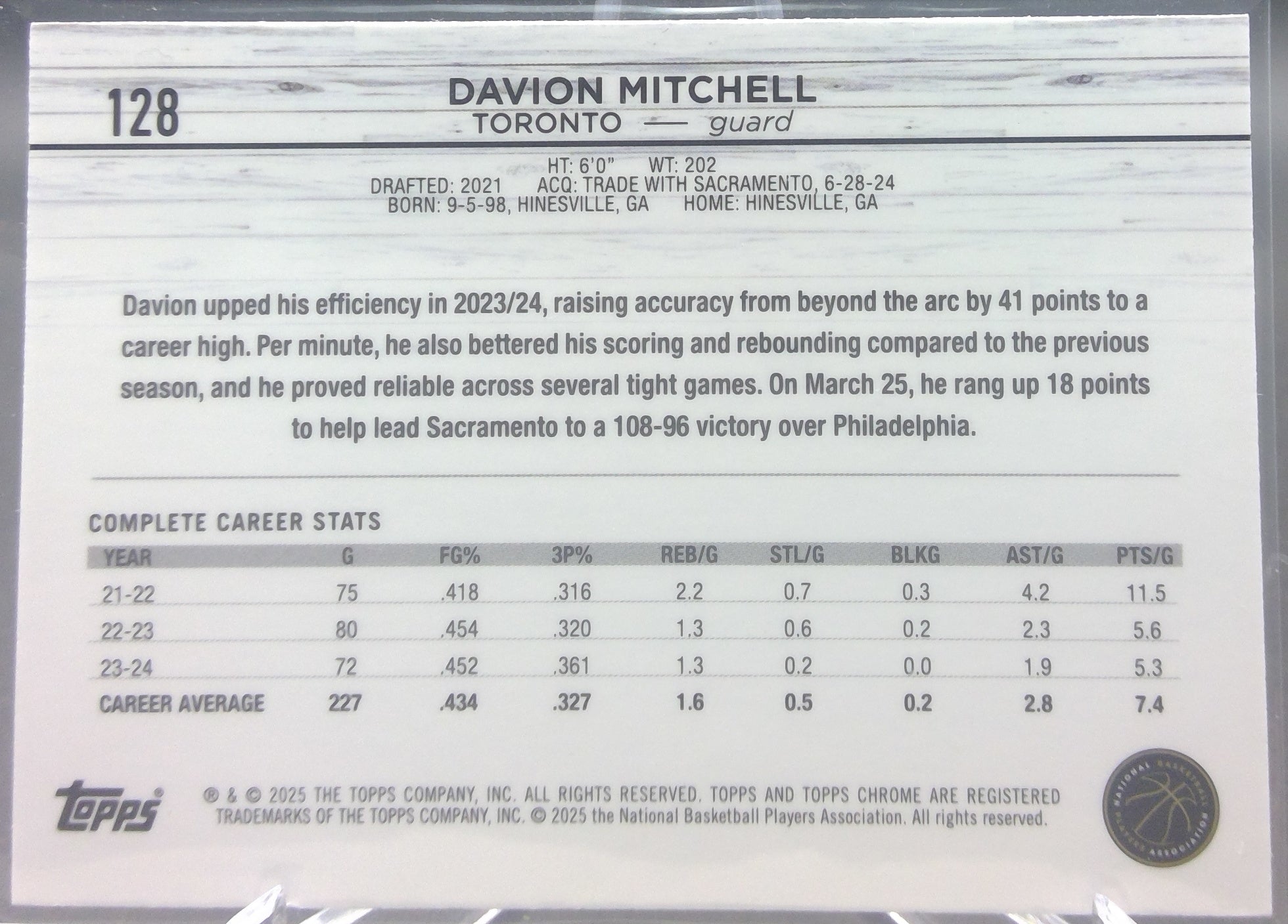 Davion Mitchell #128