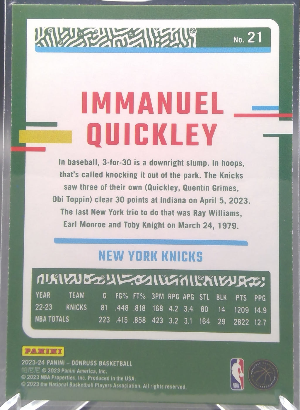 Immanuel Quickley #21