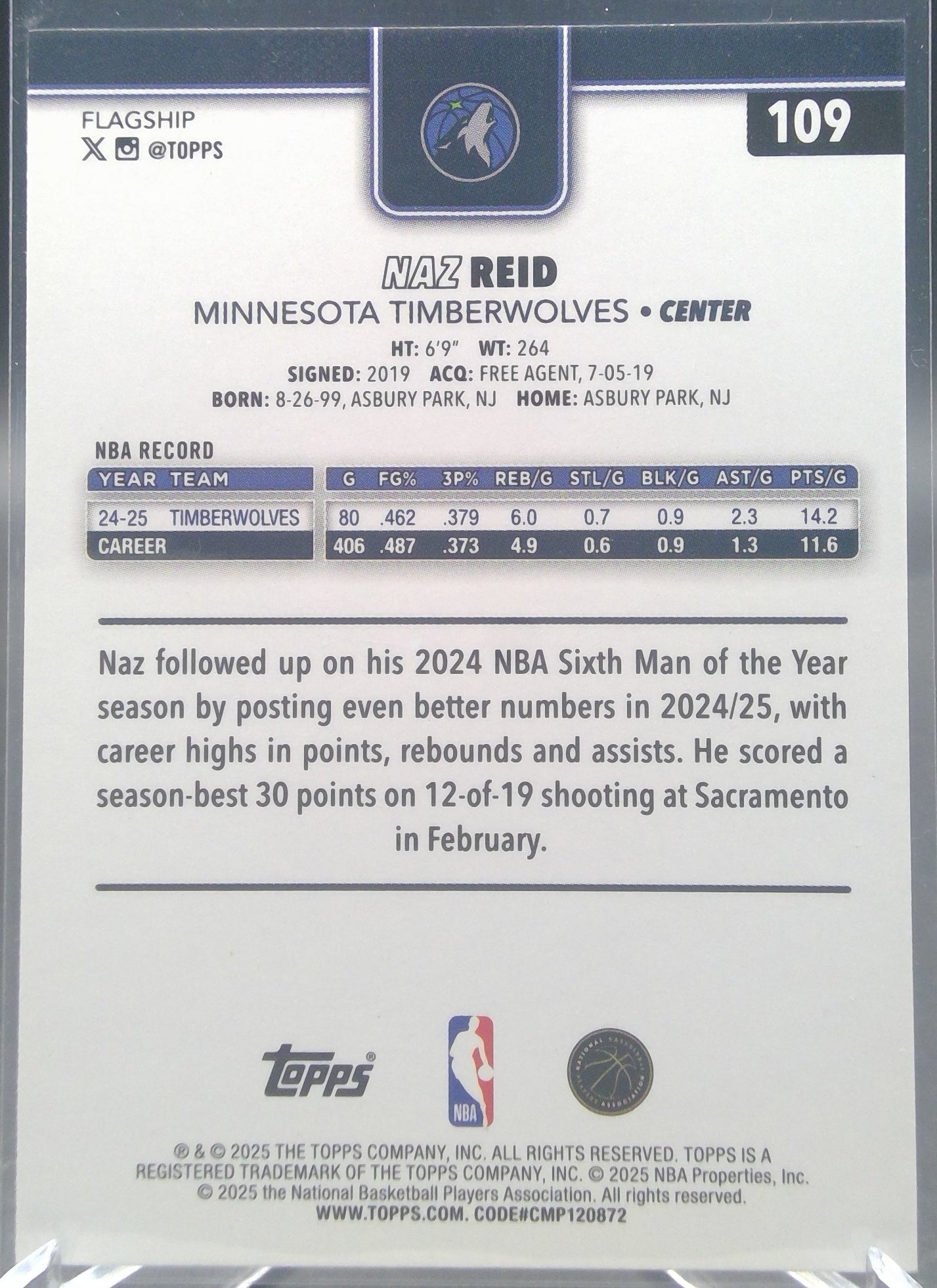 Naz Reid #109