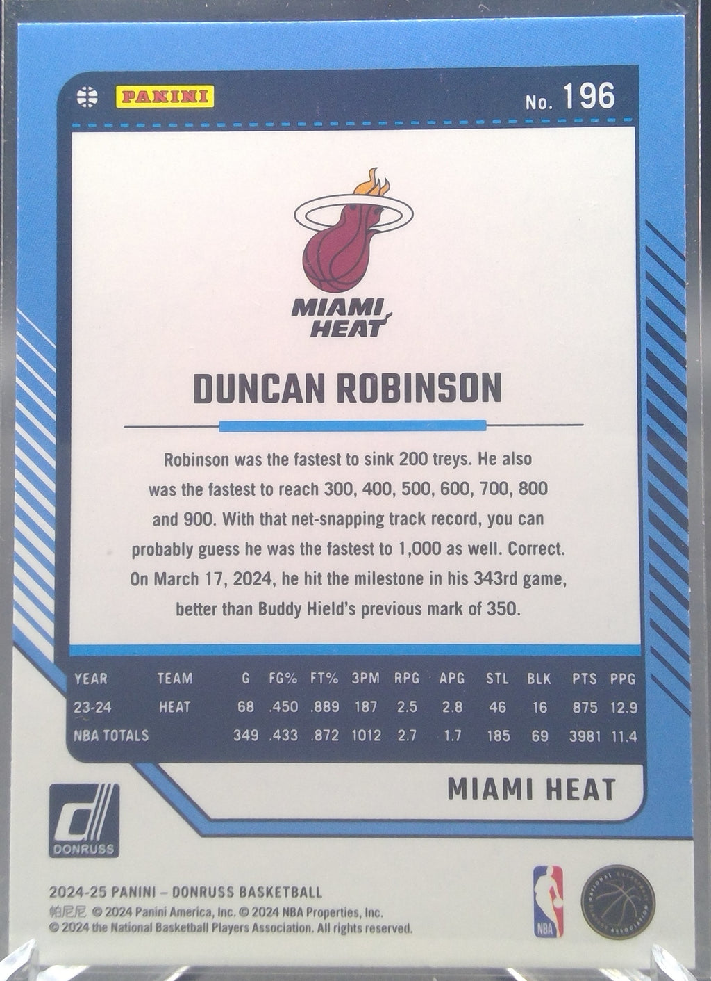 Duncan Robinson #196