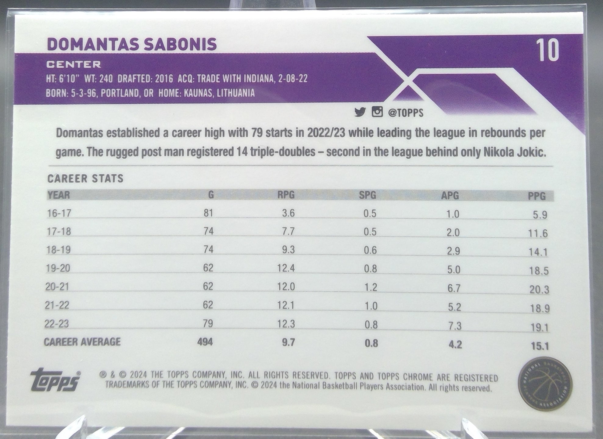 Domantas Sabonis #10