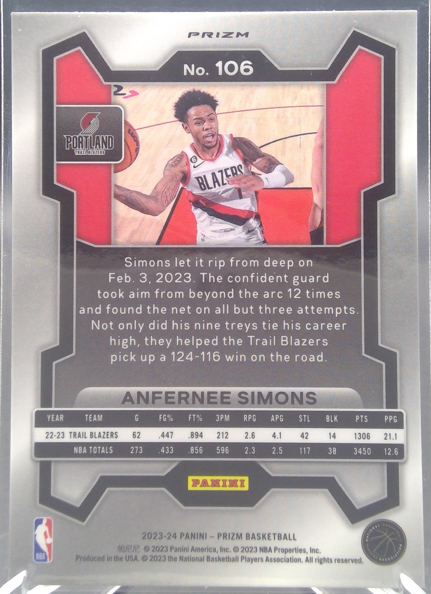 Anfernee Simons #106