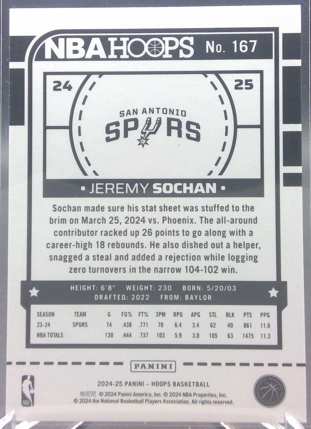 Jeremy Sochan #167