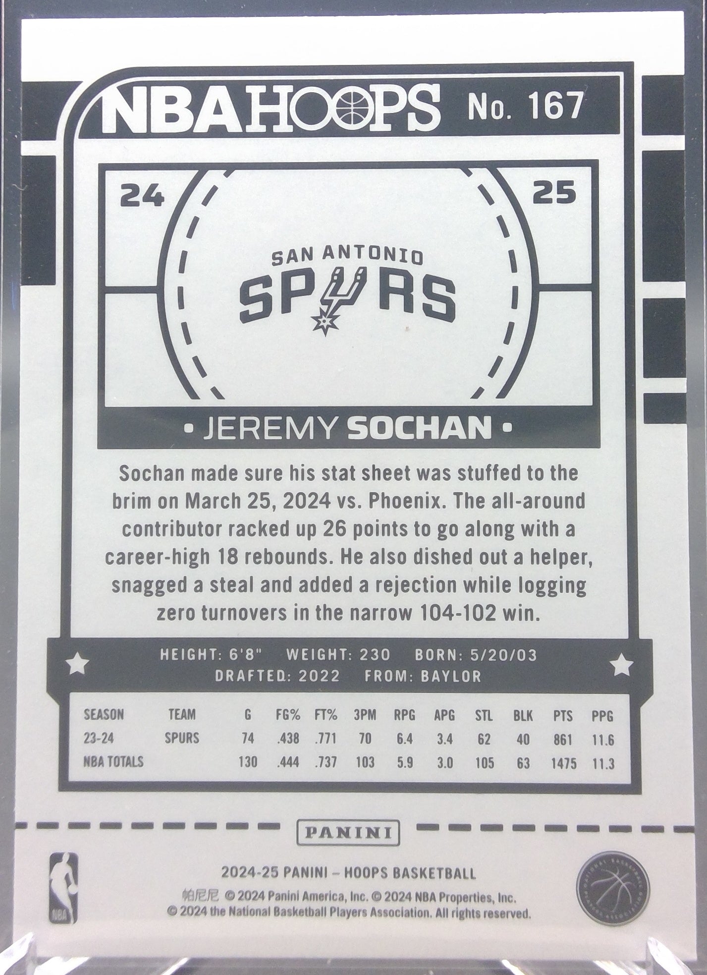 Jeremy Sochan #167