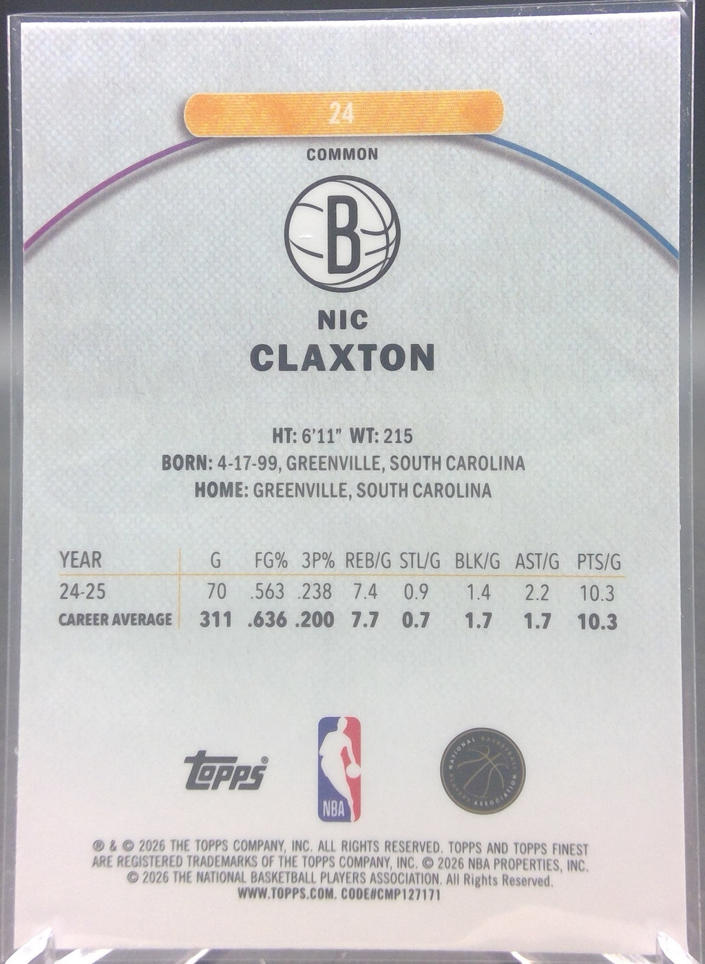 Nic Claxton #24