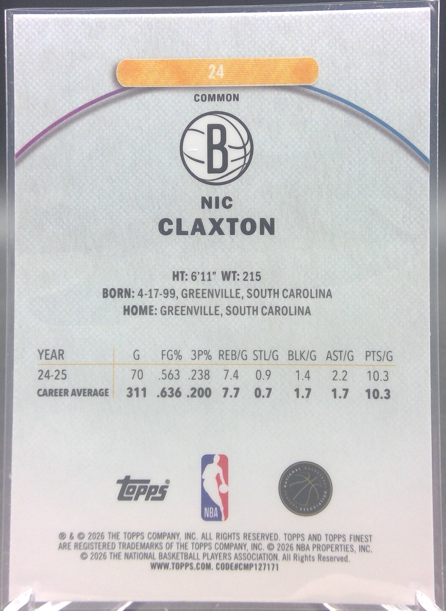 Nic Claxton #24