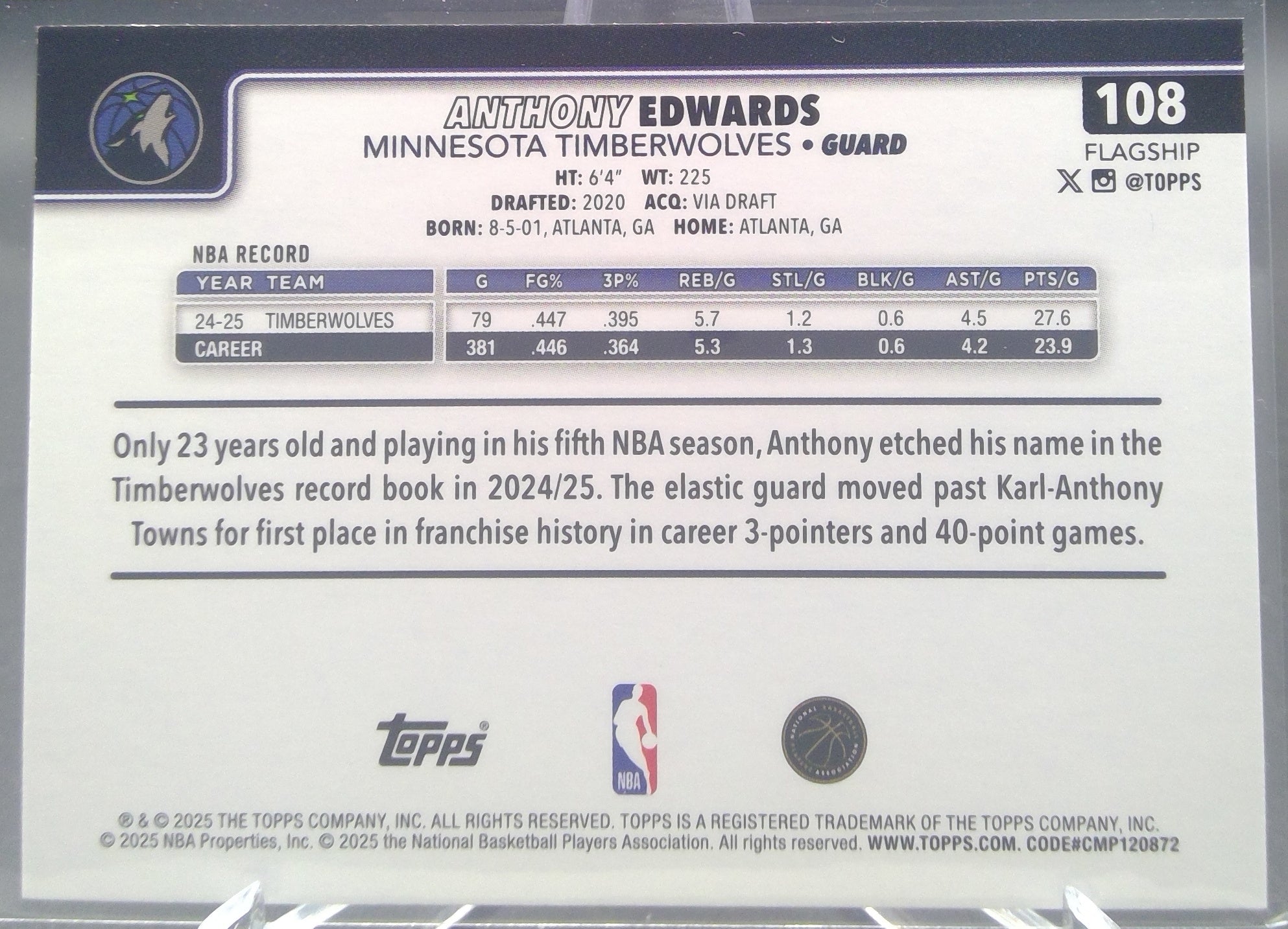 Anthony Edwards #108