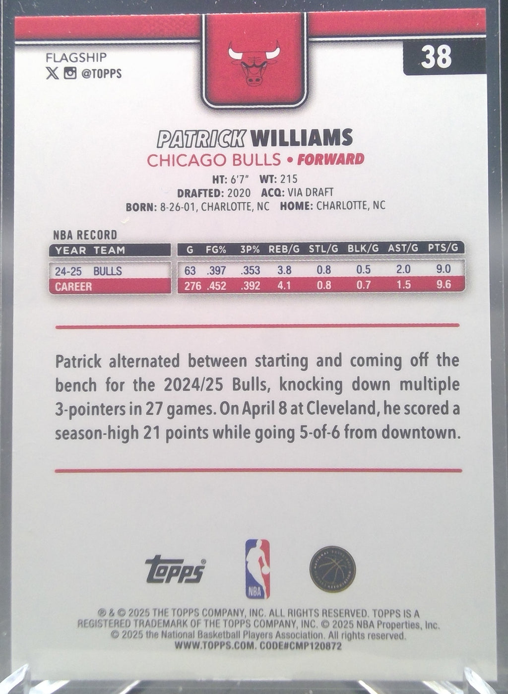 Patrick Williams #38