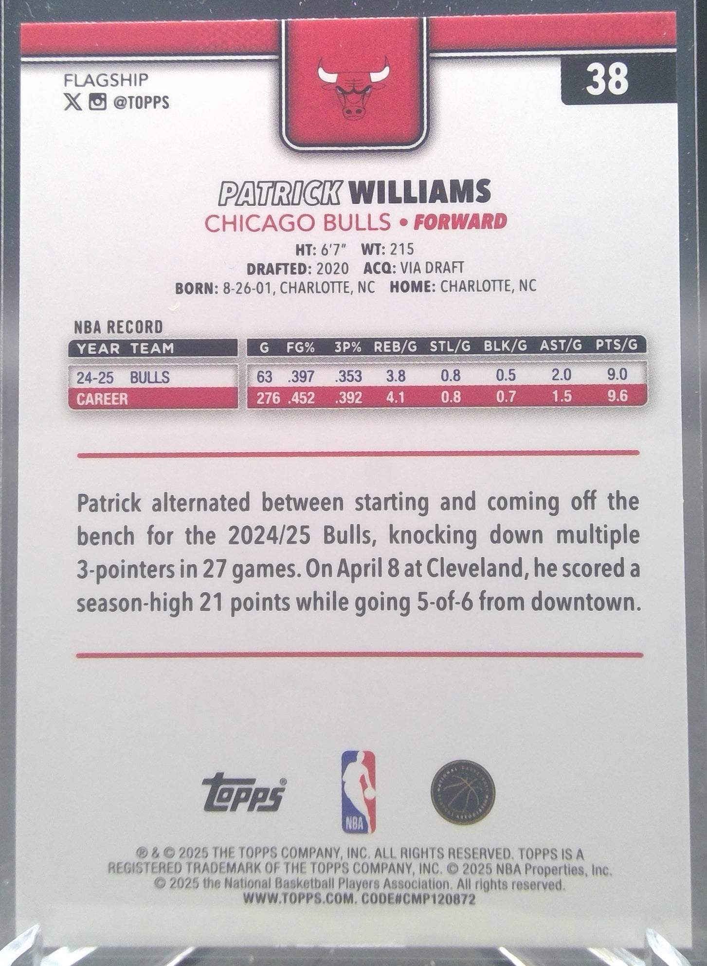 Patrick Williams #38