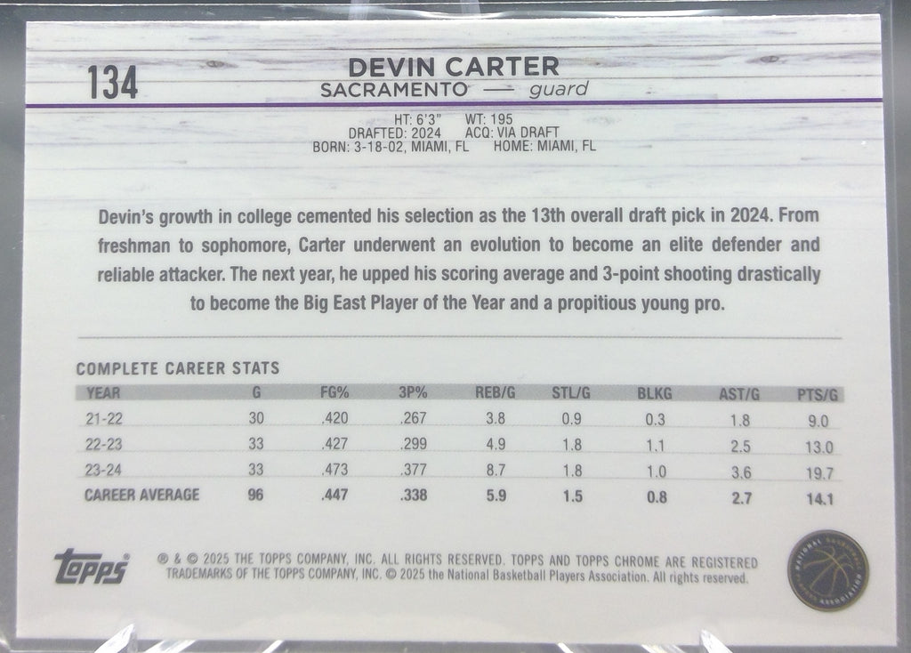 Devin Carter #134