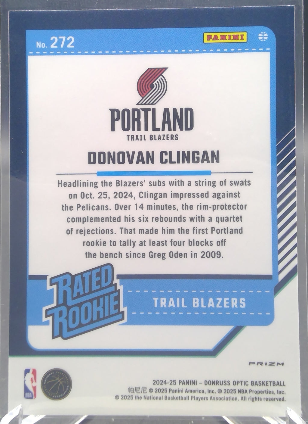 Donovan Clingan #272