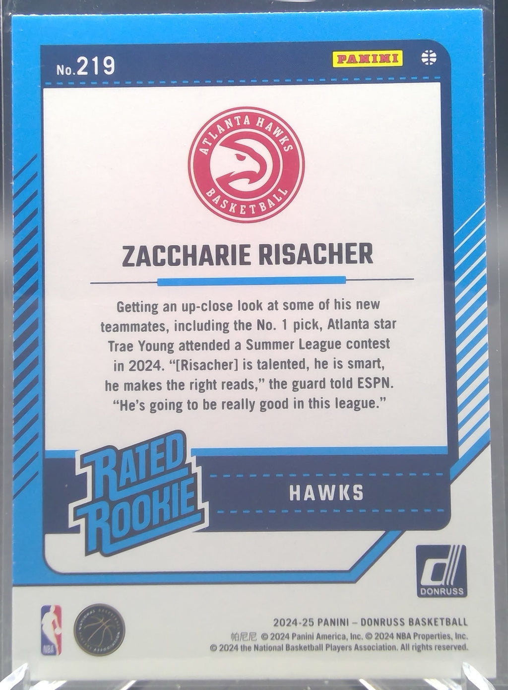 Zaccharie Risacher #219