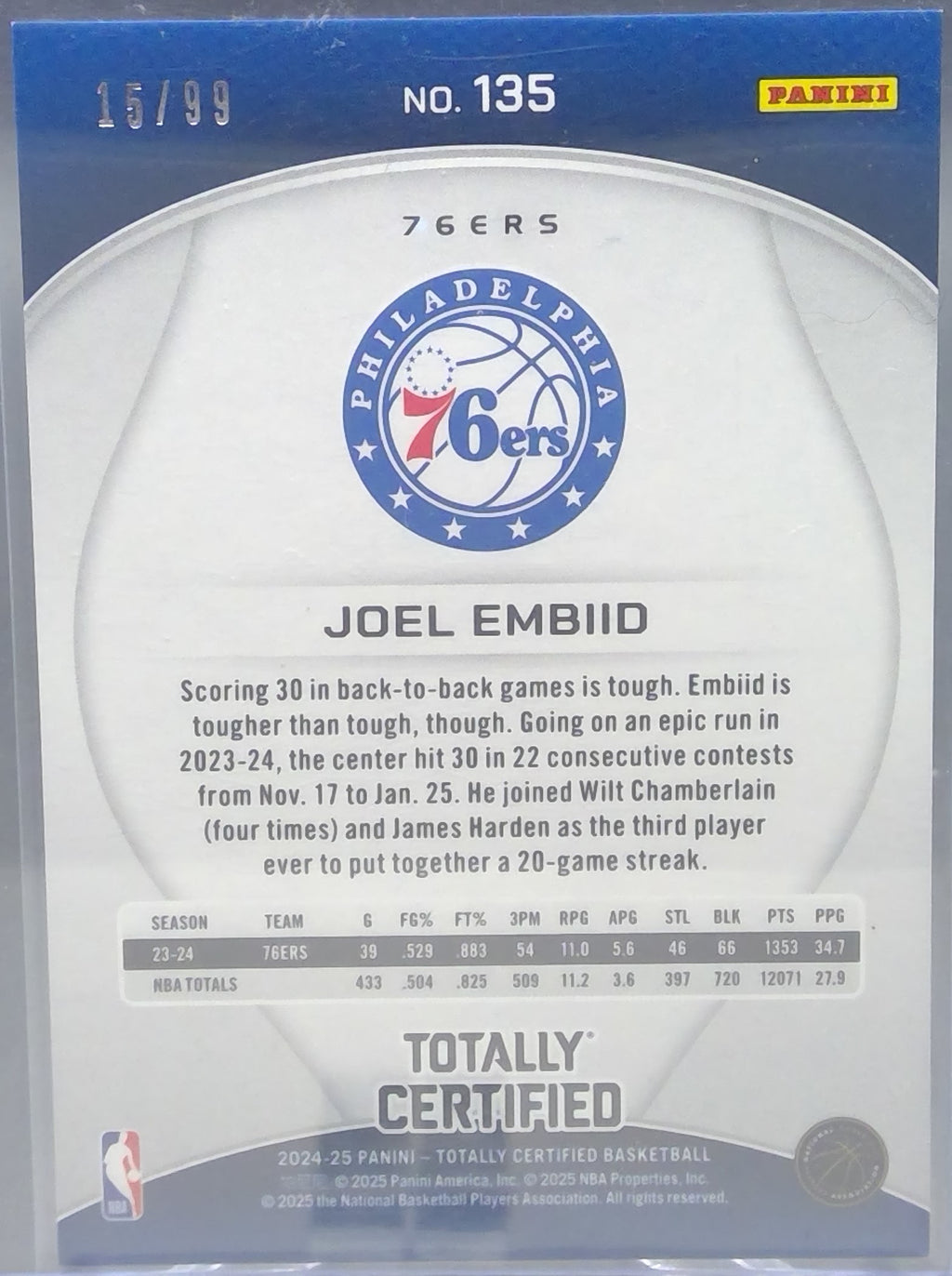 Joel Embiid #135