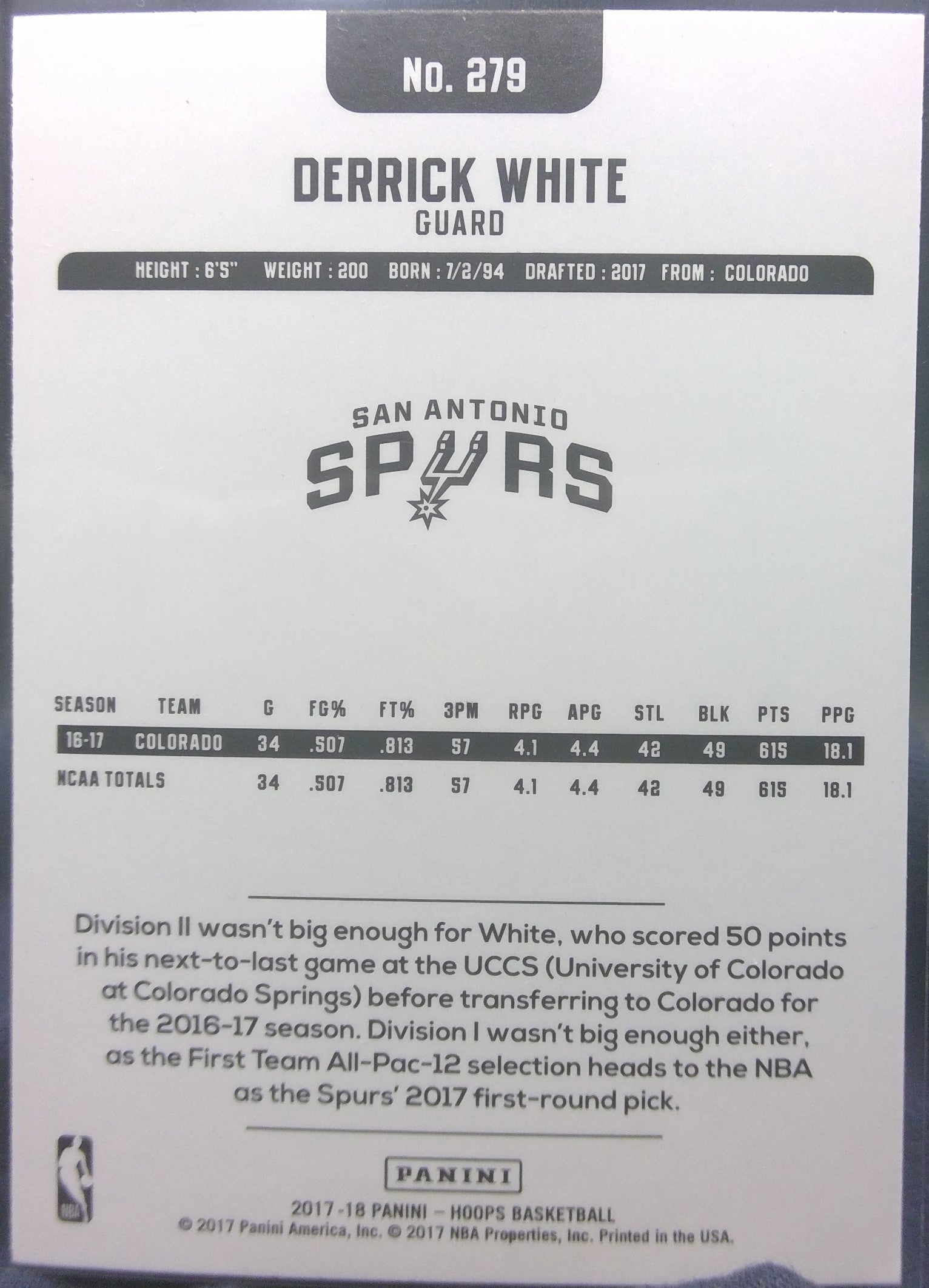 Derrick White #279