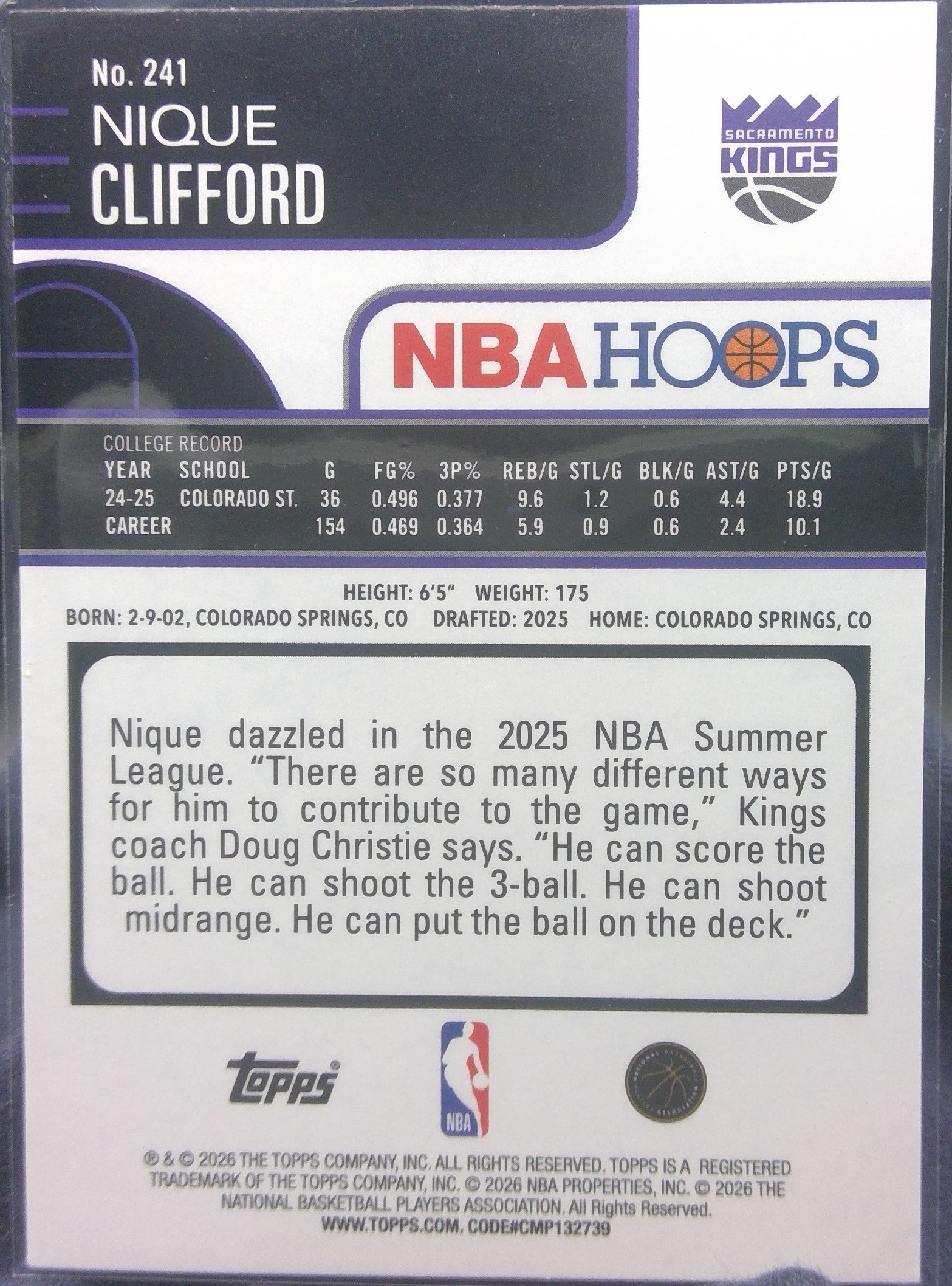 Nique Clifford #241