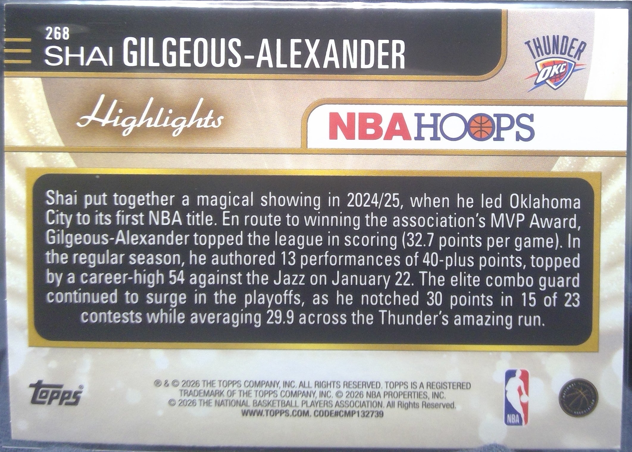 Shai Gilgeous-Alexander #268
