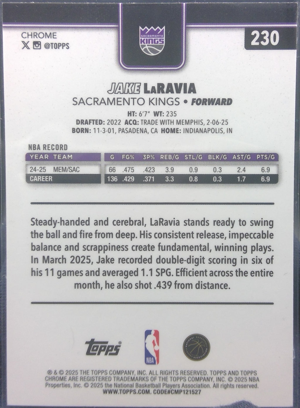 Jake LaRavia #230