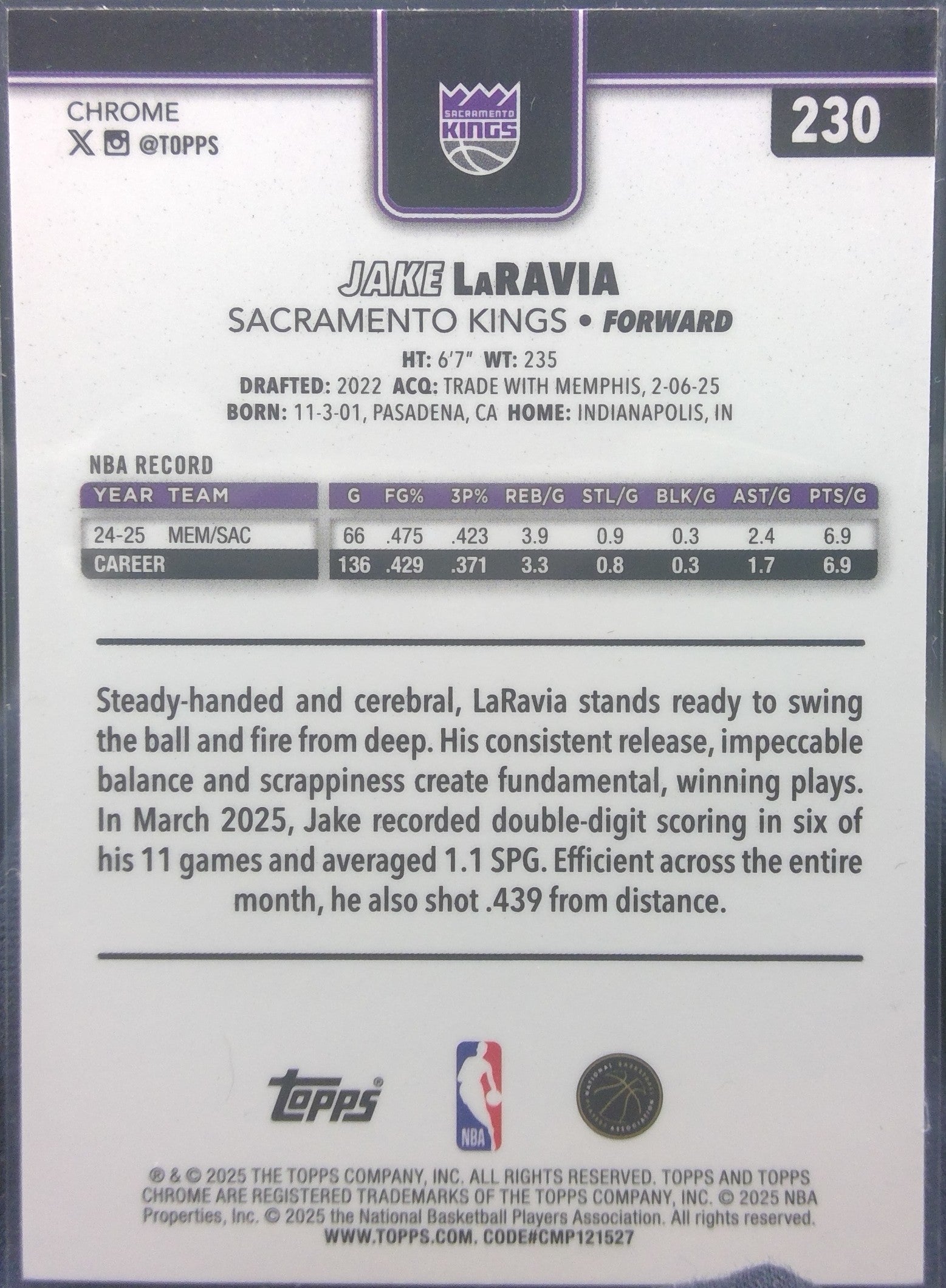 Jake LaRavia #230
