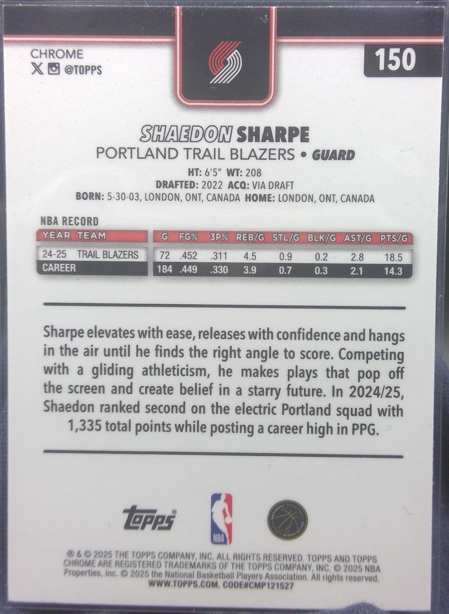 Shaedon Sharpe #150