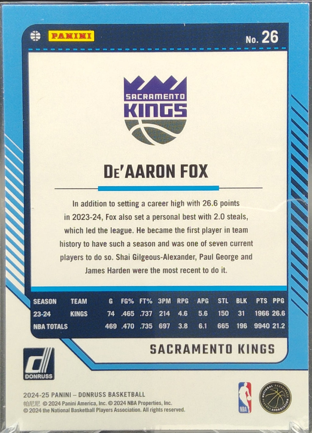 De'Aaron Fox #26