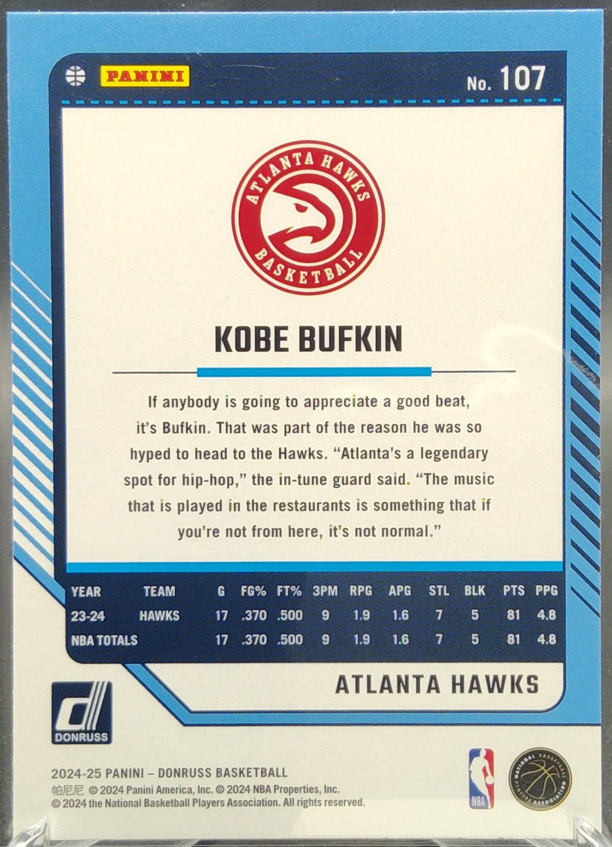 Kobe Bufkin #107