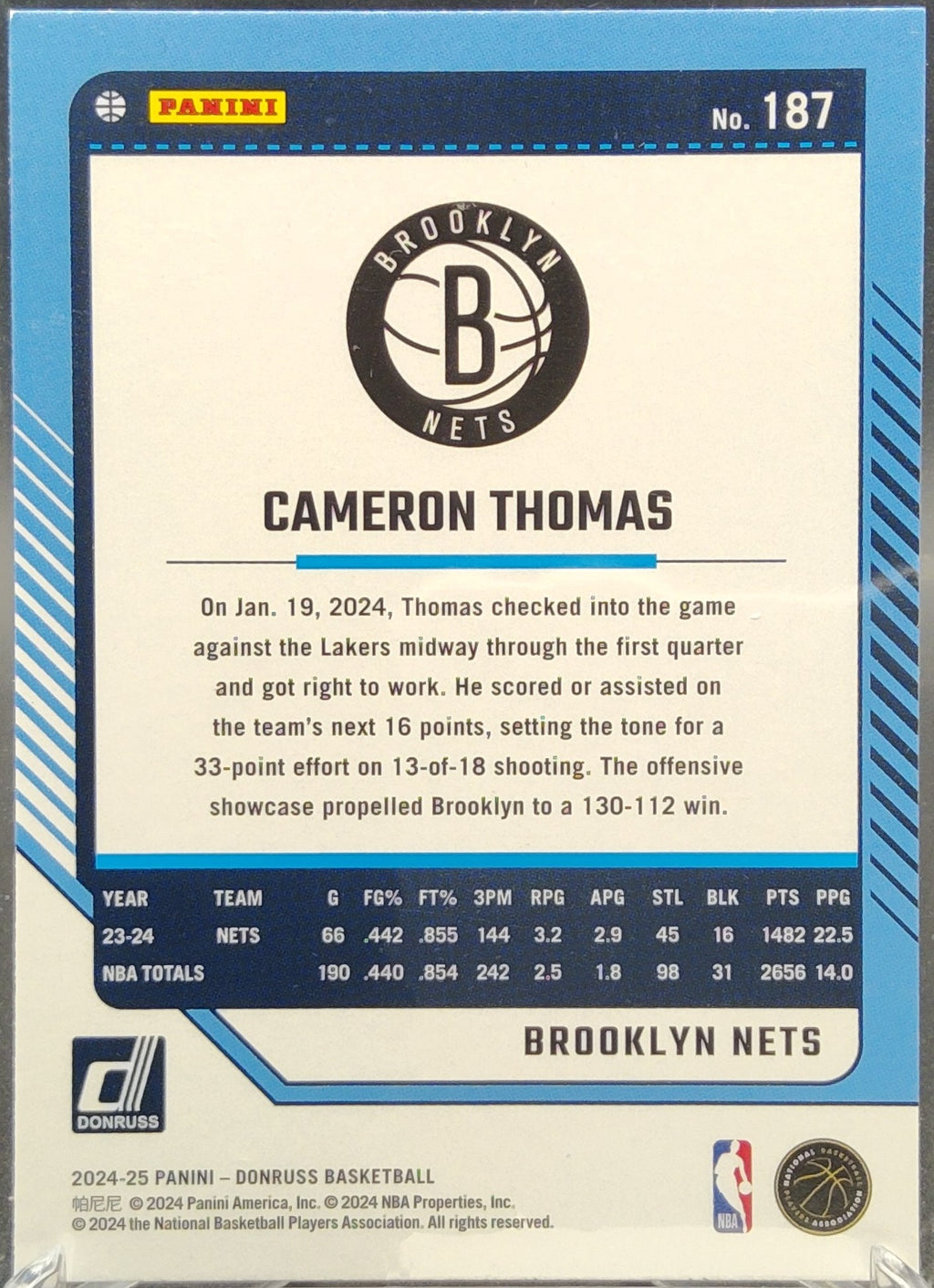 Cameron Thomas #187