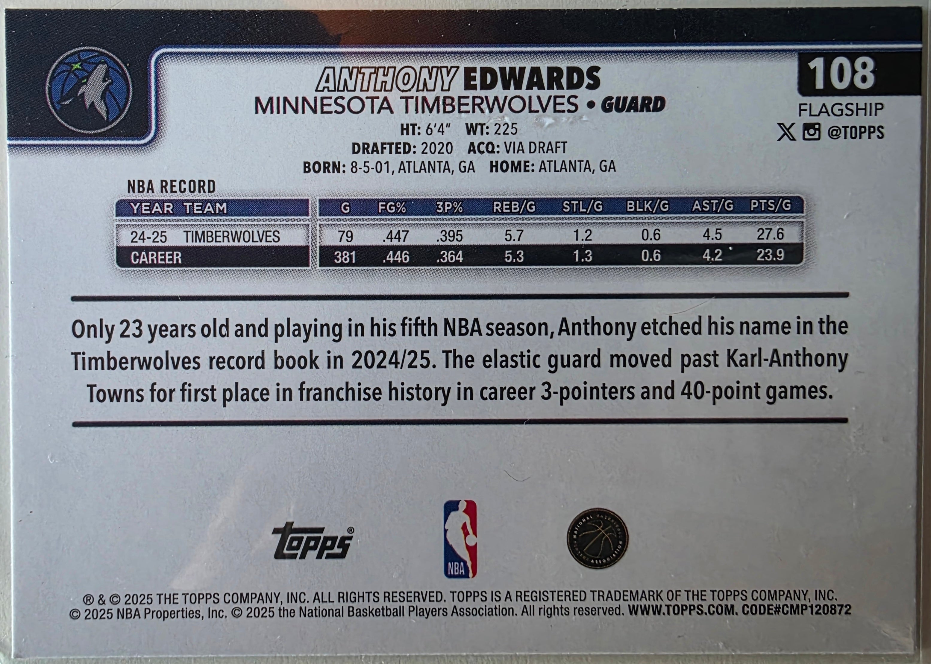 Anthony Edwards #108